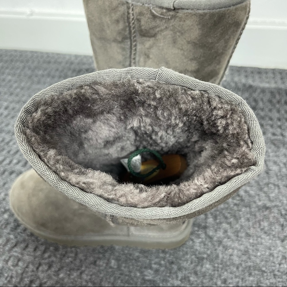 Ugg Classic Tall Boot Solid Dark Gray Sherpa - image 8